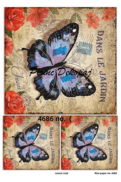 LİNEART ورق ديكوباج نحاسي Lineart رقم: L4686 - 29x42 سم