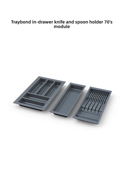 tify In-Drawer Spoon Holder And Knife Holder Organizer Anthracite, 64x48 4Cm Cuttable From Side And Length