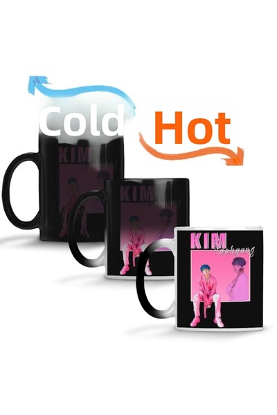 Baskı Dükkanı كوب بي تي إس كيم تايهيونج V 90s كوب سحري بورسلين