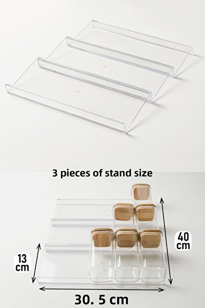 color house 3 قطع منظم للأدراج - حامل للمطبخ، 30.5 سم * 13 سم، بدون مرطبانات - Z305