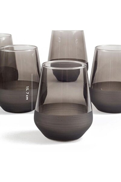 MATMEL Matte 6-Piece Glass - Smoked - 420 ml