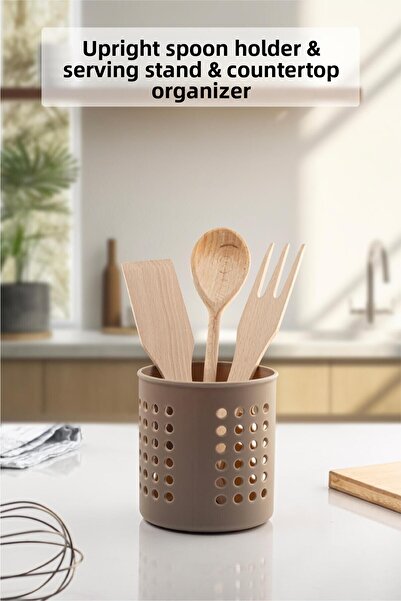 EWs Vison Colour Cylinder Вертикален държач за лъжици - Органайзер за плот и ...