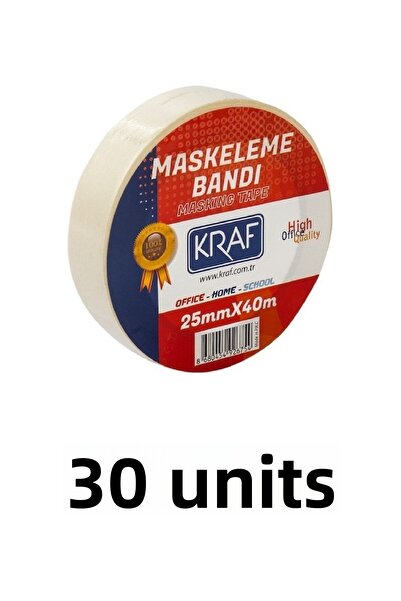 KRAF 30 Τεμάχια Ταινία Μασκαρίσματος 25 Μm X 40 Μέτρα Χαρτοταινία