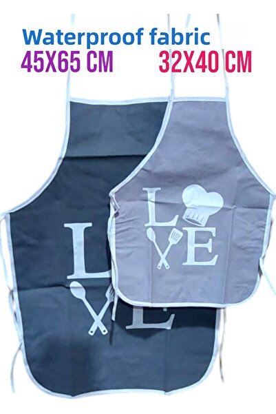 SEYFİKİRTASİYE مجموعة من 2 مريلة مطبخ مقاومة للماء للأم والابنة - مقاس 32x40 ...