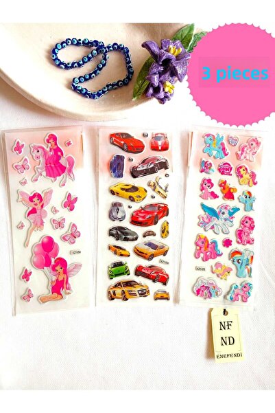 ENEFENDİ 3 bucăți autocolante adezive strălucitoare pentru fete, băieți, tele...