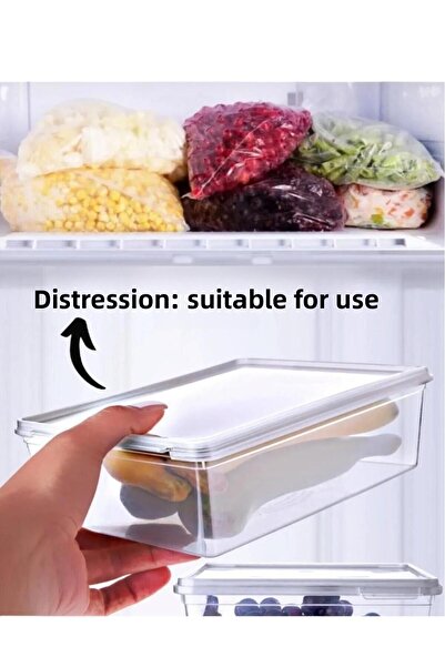 Bayev 15 Pieces of Self-Covered Food Storage Container, 1 Lt, Suitable for Locking Freezer with Lid