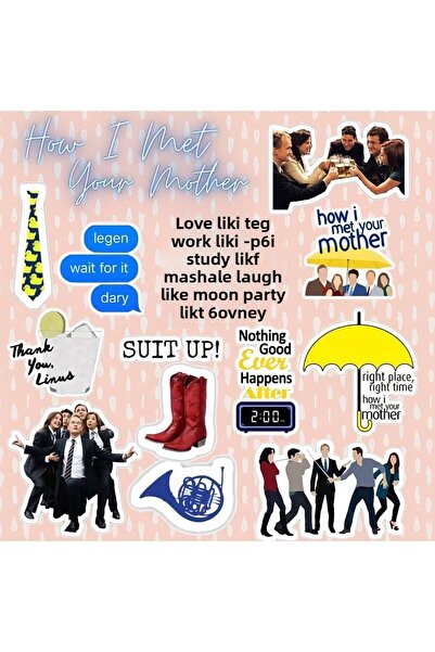 Pufidik Set de autocolante Himym-2 |   Jurnal de autocolante pentru telefon p...