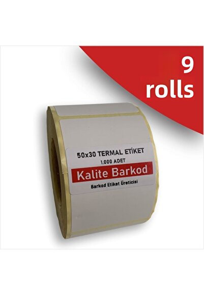 Kalite Barkod Etichetă termică 50 X 30 |   6 role |