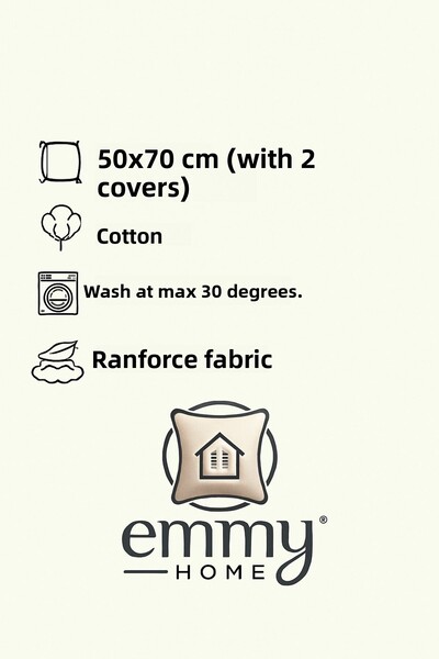 Emmy Home Cotton Pillowcase 2 Pieces