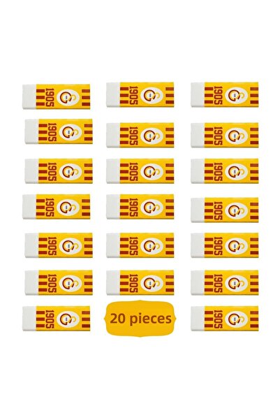 Galatasaray No:20 Λευκή Γόμα Μεγάλου Μεγέθους Χωρίς PVC, 20 Τεμάχια