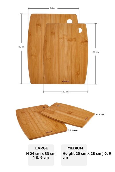 Karaca Bade 2 Piece Cutting Board 28/33 Cm