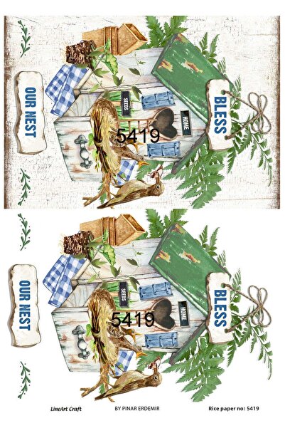 LİNEART Lineart Brass Decopage Paper No:L5419