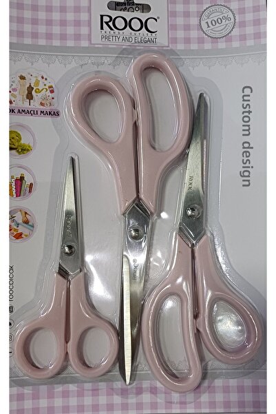Rooc Pink Scissors Set of 3 - Multi-Purpose