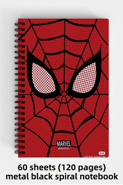 Anime Marketi دفتر بغلاف صلب بتصميم سبايدر مان مقاس A5، 120 ورقة
