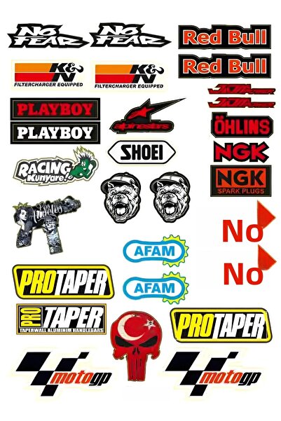 Grafikup Set de autocolante pentru vehicule - Set de autocolante pentru cască...