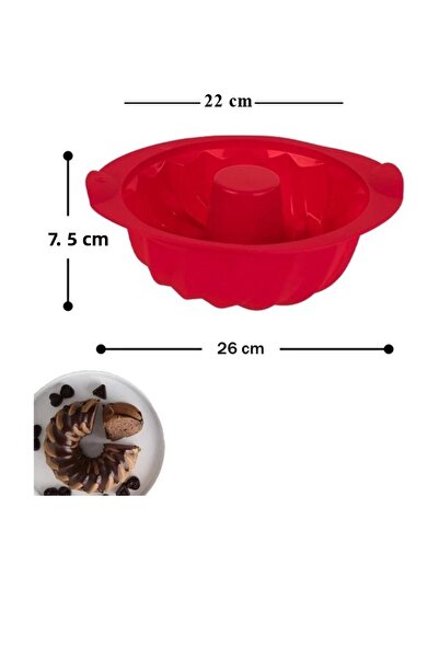 KRM HOME Big Chef 22 Cm Silicone Cake Mold with Big Belly, Globe Cake Mold, Non-Stick Round Baking Mold