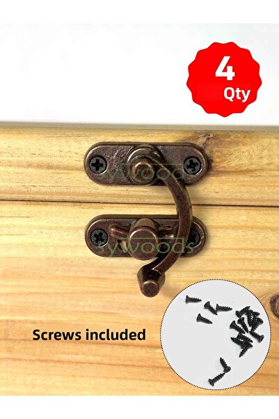 sywoods قفل عين القوس متوسط ​​الحجم أوكسيد 4 قطع 28x33 ملم