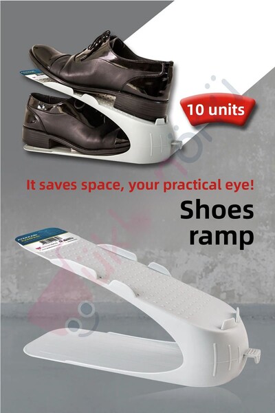 Myend Set de 10 rampă de pantofi albe