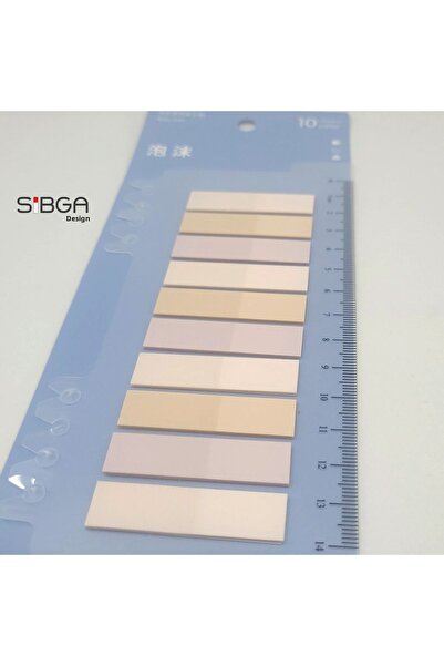sibga tasarım Transparent Colored Post-It Note Paper - 200 Sheets Bookmark Sticker