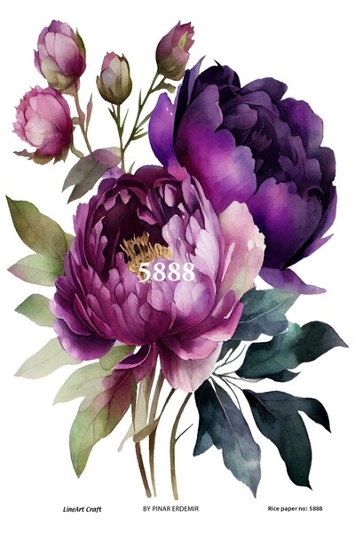 LİNEART ورق ديكوباج نحاسي Lineart رقم: L5888