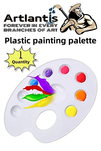 Artlantis Paletă de pictură din plastic, 1 bucată, paletă pentru pictură cu m...