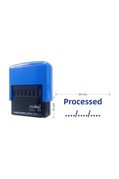 Sırdaş 912 ختم آلة زرقاء لباد أزرق مع كلمة "معالج"