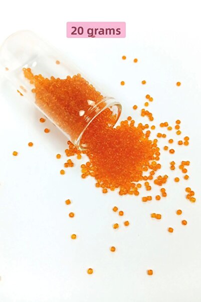 Royaleks Mărgele de nisip din sticlă turnată (11/0) 2 mm - 20 grame - Portoca...