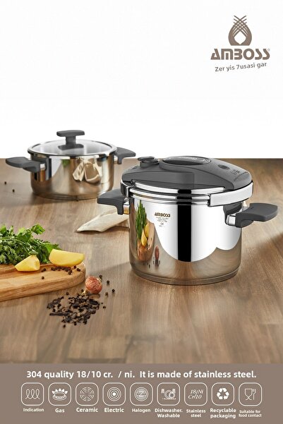 Amboss Enio Matik 4 6lt 4 Piece Pressure Cooker Set