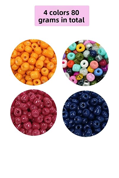 Royaleks 4 mm - 4 culori Mărgele de nisip din sticlă turnată de dimensiuni ma...