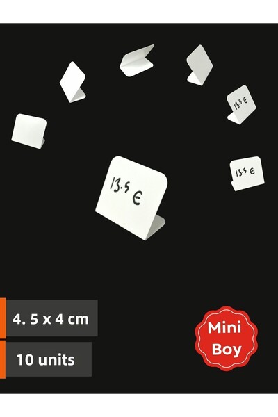 Şeffaf Etiket 10 τεμάχια Μίνι λευκή ετικέτα PVC που διαγράφεται 4,5x4 εκ. Ετι...