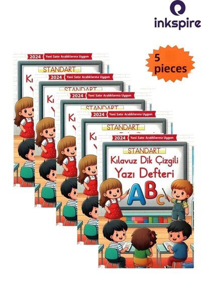 inkspire A4 19x27 cm Bloc de scris frumos - 24 YP 5 buc. Ghid standard cu lin...