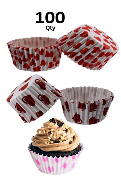 RoseRoi 100 Muffin Paper Cake Mold Patterned