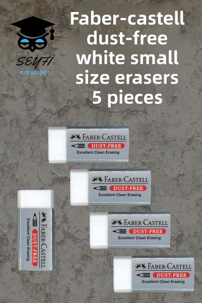 SEYFİKİRTASİYE FABER-CASTELL White Small Size Eraser - Low Color, 5 Pieces 100%
