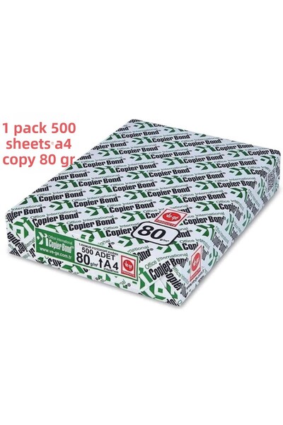 copierbond A4 Copy Paper - 500 Pieces 1 Pack, 80 Gr Ve-Ge Copier Bond
