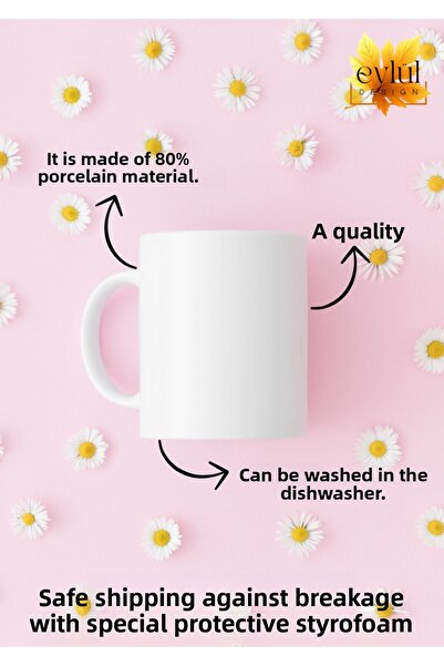 Eylül Design Van Gogh Themed Special Design Double Sided Printed Mug Cup - Tea Coffee Cup Gift