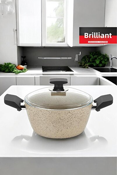 Brillant Luxury Granite Deep Pot 22 cm Fireproof Non-Stick Pot