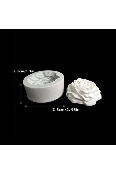 Choice green flower 1PC Peony Flower Silicone Mold For Handmade Soap Candle M...