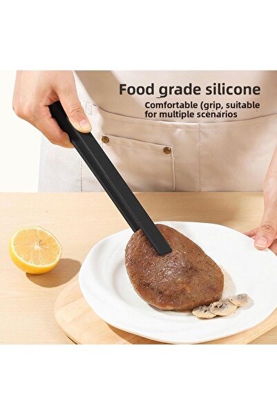 YDGR 1Pc Silicone Tweezers 30cm Non-Stick Anti-Scratch Silicone Kitchen Tongs Heat Resistant