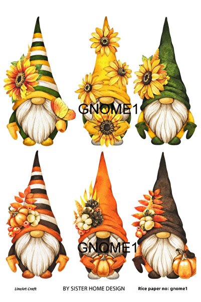 LİNEART ورق تزيين الأرز GNOME1 - 29x42 سم