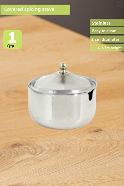 Jet's Home حاوية تخزين توابل مفردة مع غطاء رف توابل ستانلس ستيل 8 سم