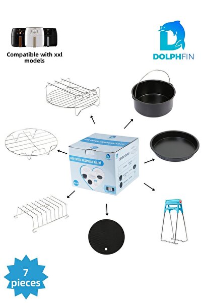 DolphFin Airfryer Accessory Set Compatible With Philips Xxl And All Xxl Brand...