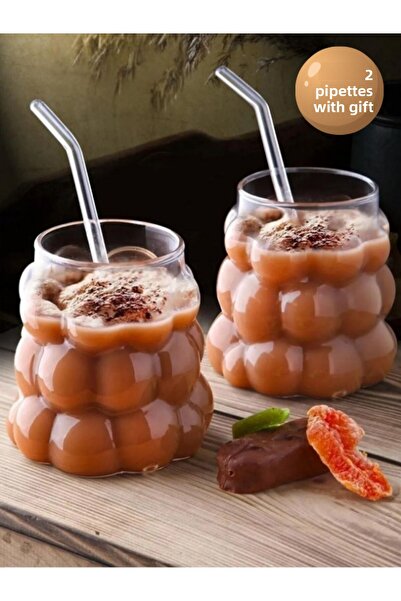 Parmeva 2 كوب عنب، كوب قهوة ساخن وبارد، أكواب كوكتيل، شفاطات هدية
