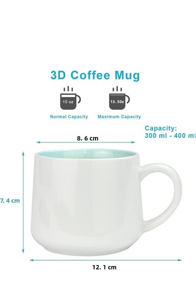 MUKKO HOME 3D Porcelain Mug – Cute Zebra Figured, 350 Ml, Fun and Stylish Design
