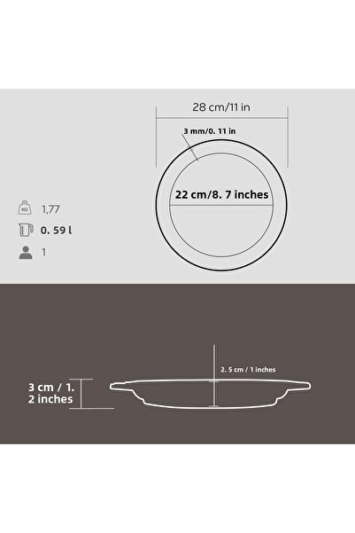 Lava Cast Oval Doner Kebab PlateDiameter(Ø)28cm