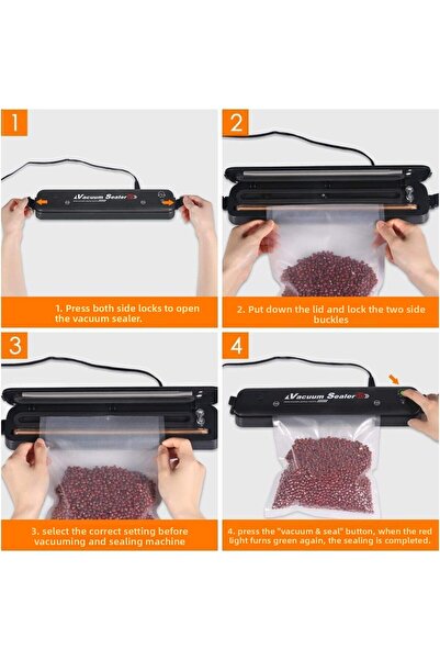 Taimi 2-Pieces Vacuum Sealer Machine Automatic Sealer Machine for Food Preservation Storage Saver