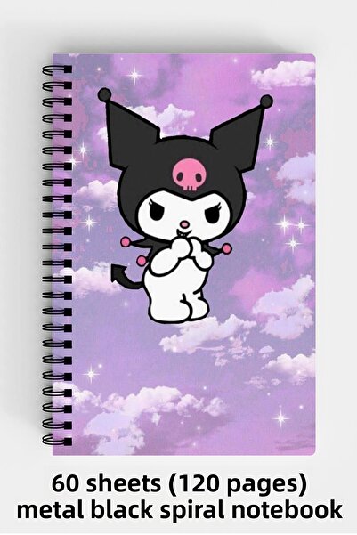 Anime Marketi دفتر ملاحظات بغلاف صلب مقاس A5 من كورومي، 120 ورقة