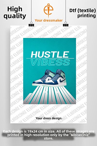 VİZYON İKRA طباعة نسيج DTF مميزة تحت عنوان "SNEAKER". يمكن لصقه بسهولة بالكي