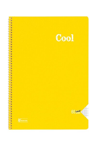 KESKİN COLOR دفتر ملاحظات حلزوني بغطاء PP مكون من 40 ورقة من Cool A4 (321592-99)