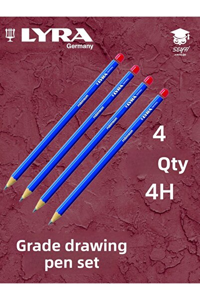 Generic Brand GRADED DRAWING PENCIL SET 4 PIECES LEAD DRAWING PENCIL LYRA ROB...