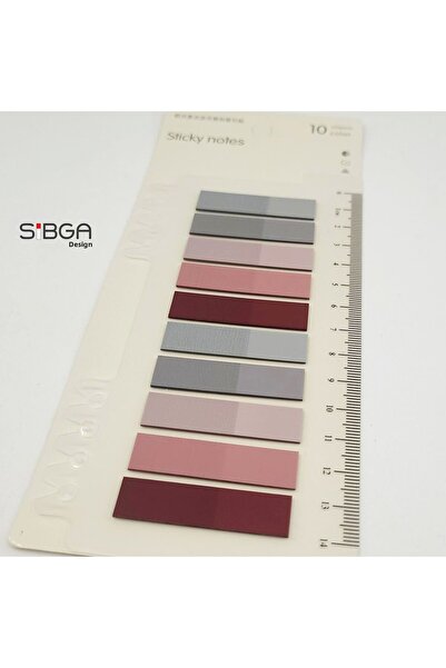 sibga tasarım Transparent Colored Post-It Note Paper - 200 Sheets Bookmark Sticker